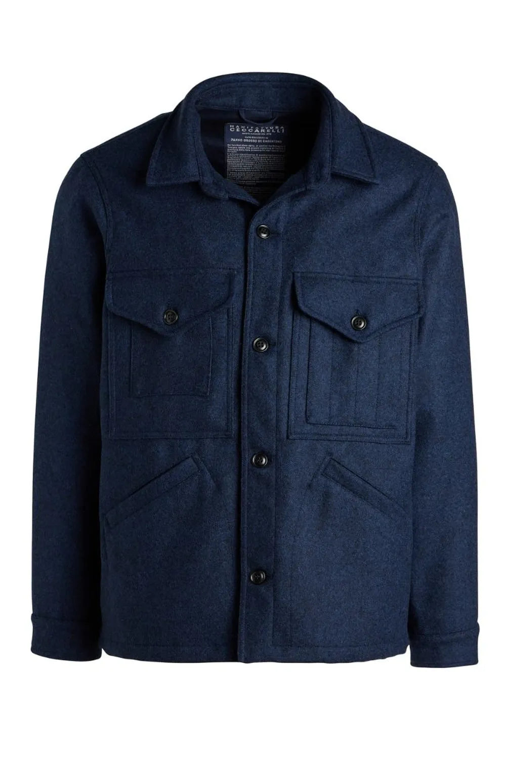MANIFATTURA CECCARELLI ジャケット ネイビー 42 Veste Wool cruiser