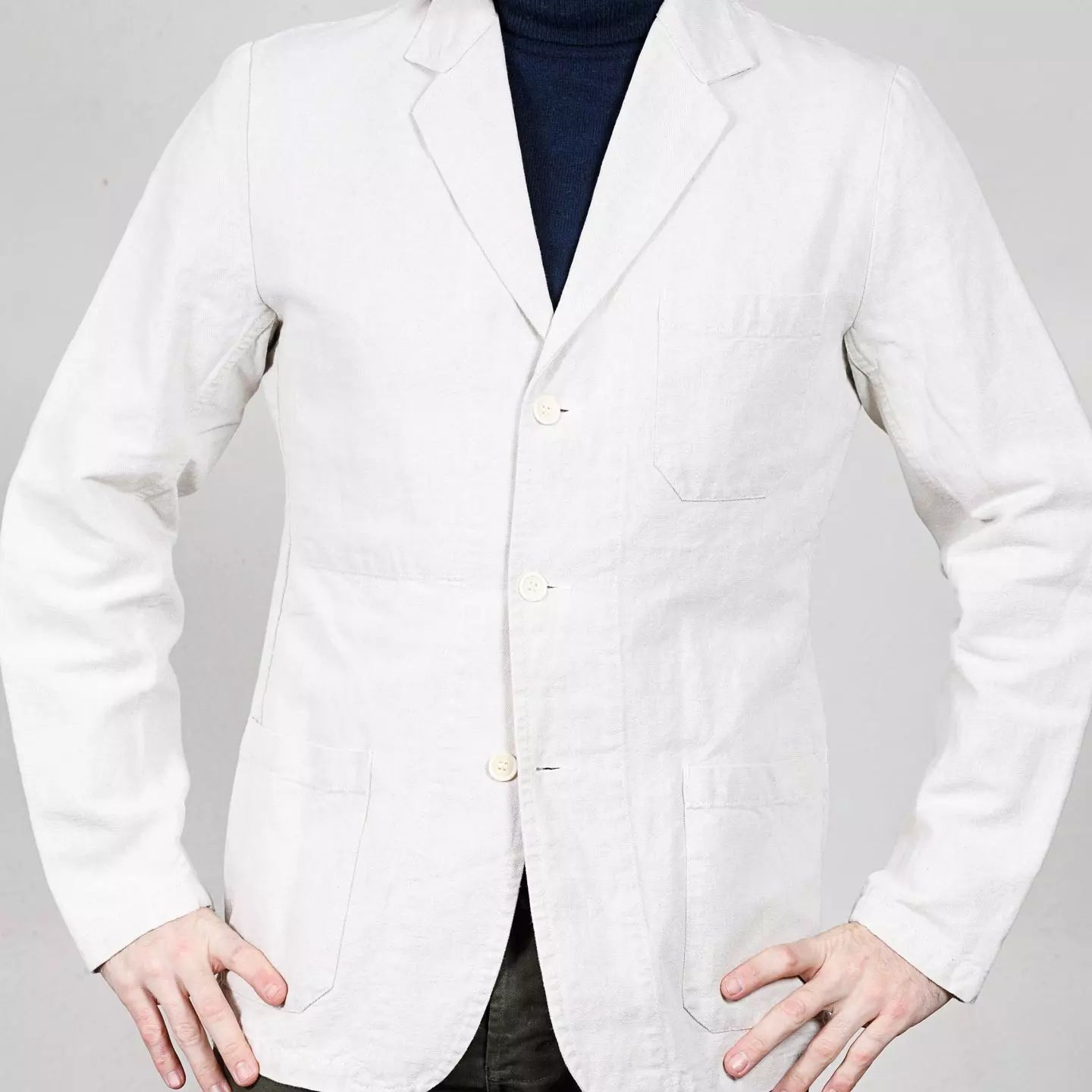 Veste En Lin Blanc Tera Bora - Taille 44/46 Femme - Neuf Avec étiquettes, Style Blazer