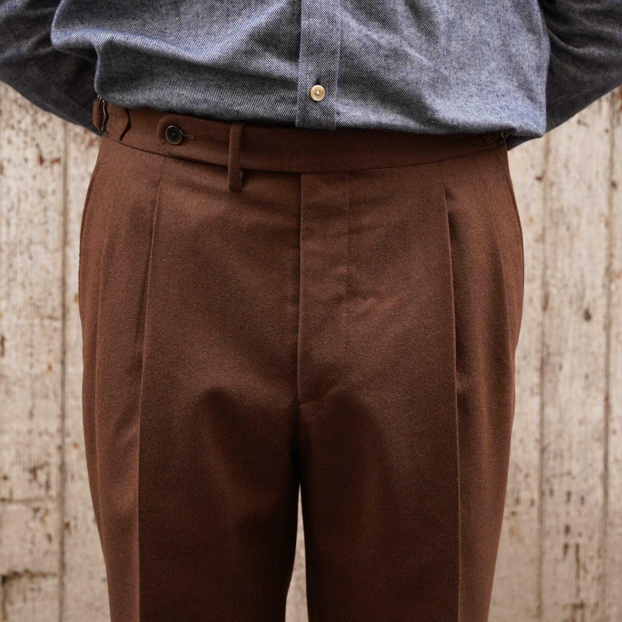 Pantalon 845 100% laine College flannel Echizenya – Monsieur Cam