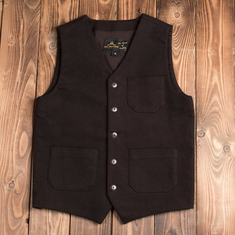 gilet 1937 moleskine dark brown - pike brothers – Monsieur Cam