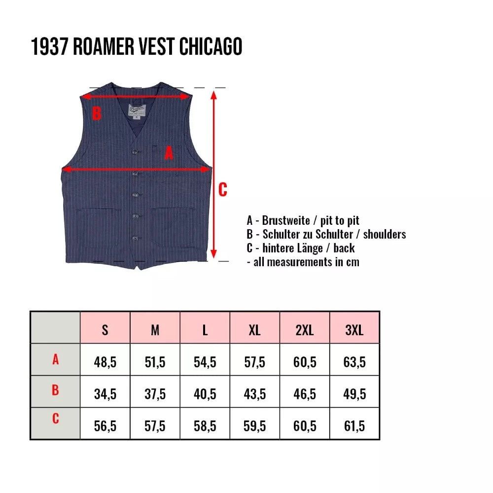 Le gilet 1937 roamer chicago blue est idéal pour cet été. Il est léger et confortable.   45% laine/55% lin 3 poches frontales boutons en noix de cajou fabriqué au Portugal