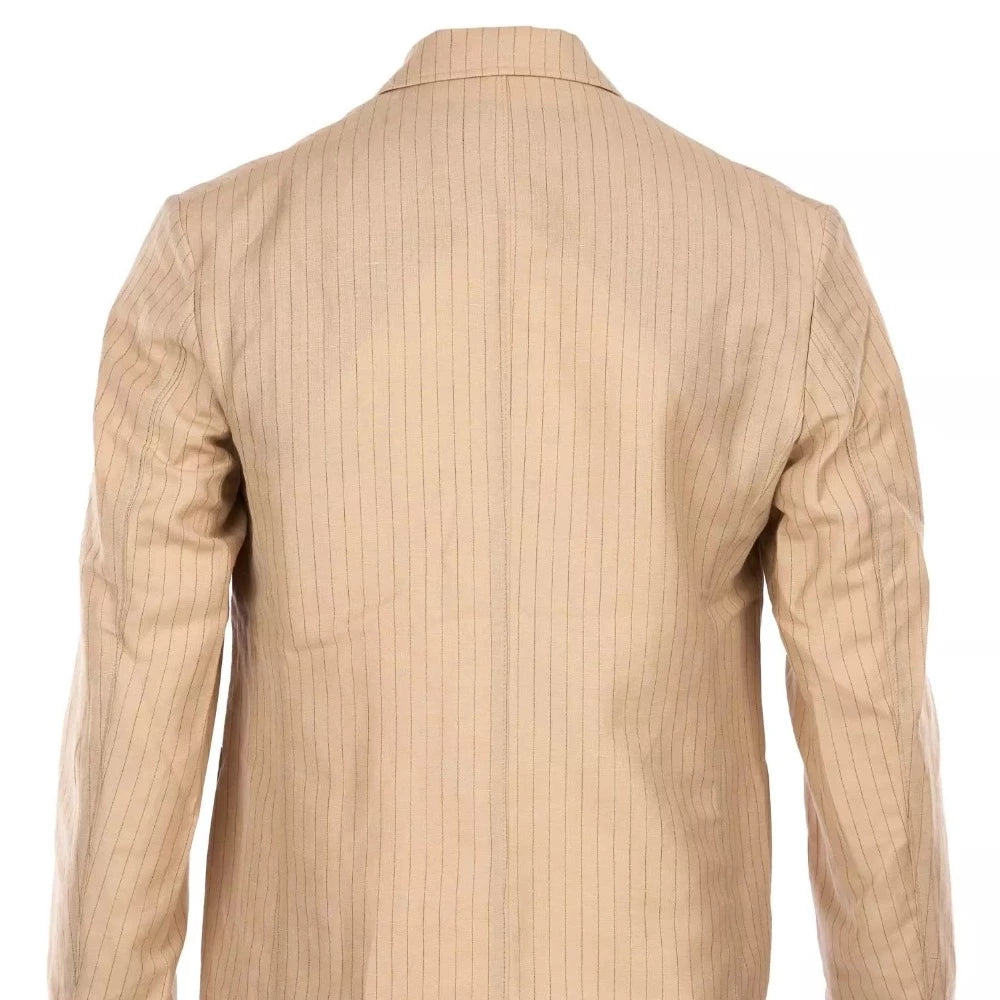 La veste 1927 harvester chicago sand Pike brothers fait partie de l'ensemble de costume spécial été avec le pantalon 1947 .  Son tissu super léger est composé de 55% de lin et 45% de laine, idéal à porter en été.