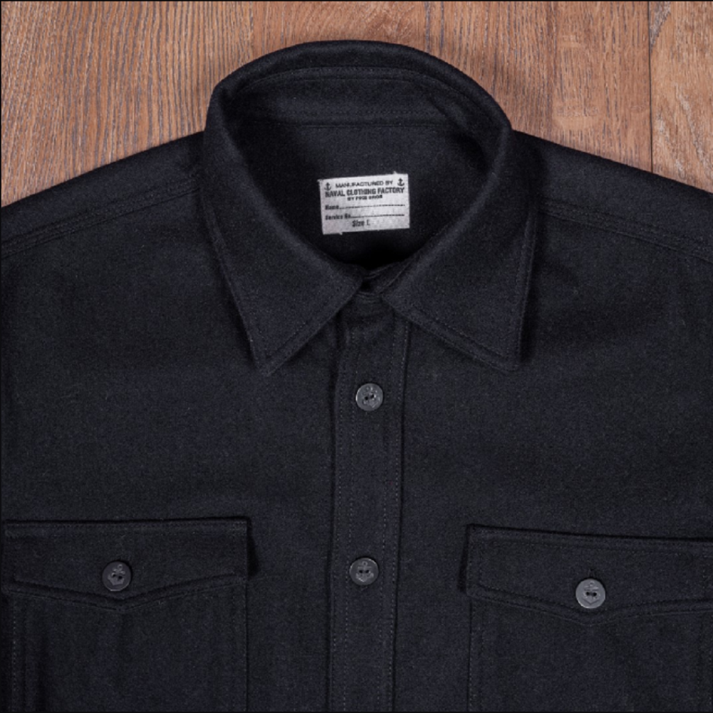Chemise 1943 CPO black wool - Pike Brothers inspiré des chemises cpo ( chief petty officer) de l'us.