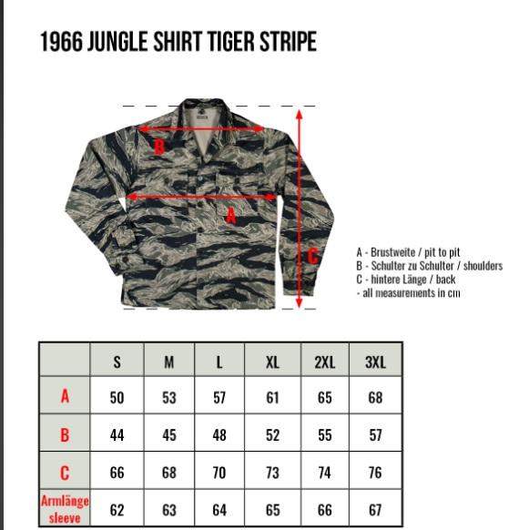 Chemise 1966 camo tigerstripes silver -pike brothers-pike brothers