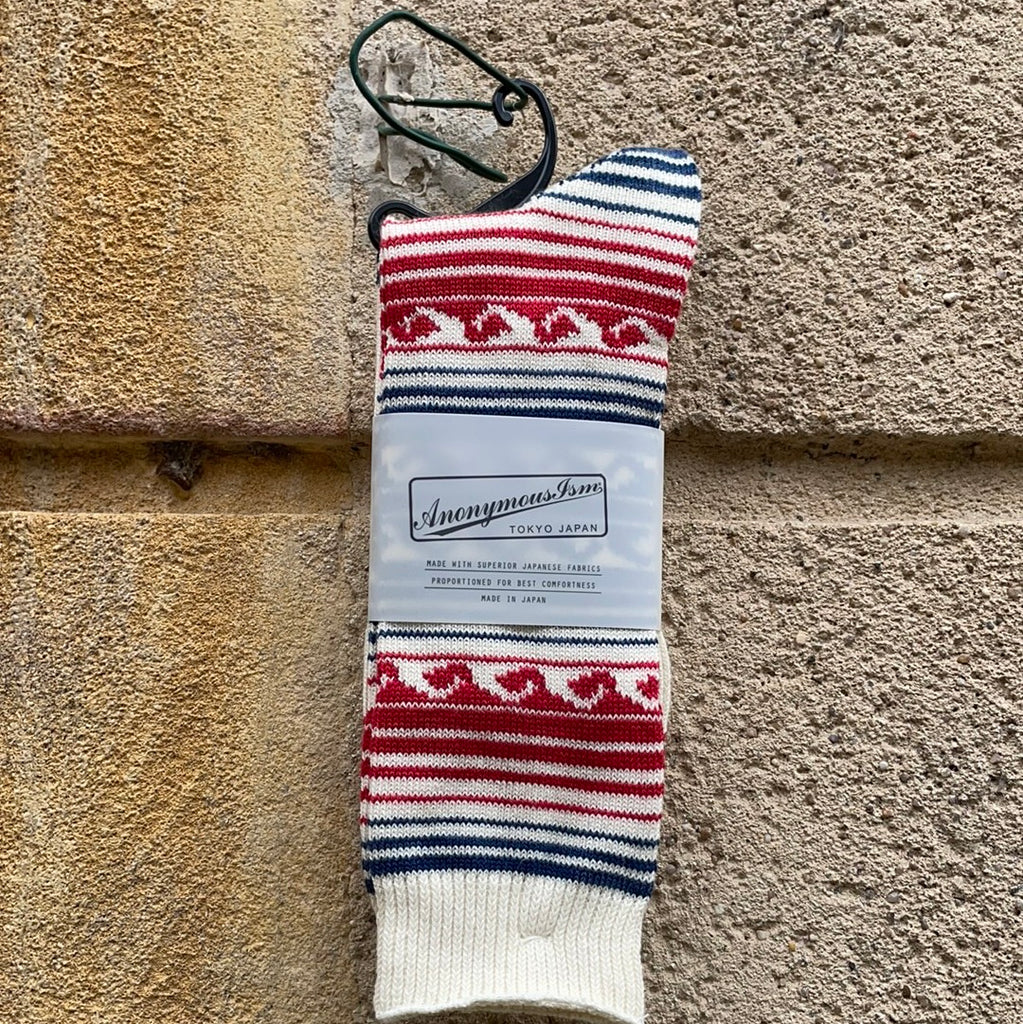 Chaussettes wave pattern blanc - anonymous ism